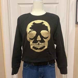 Zadig & Voltaire Black Sweater with Gold Skull